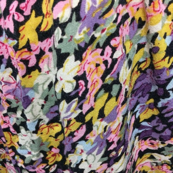 FIRE Los Angeles Womens Dress Summer Floral Mini Sundress M Button Fit Flare - Picture 7 of 8